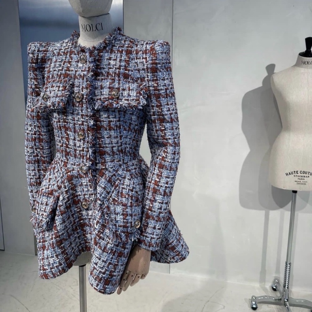 Lithuanian designer MOLCI tweed jacket